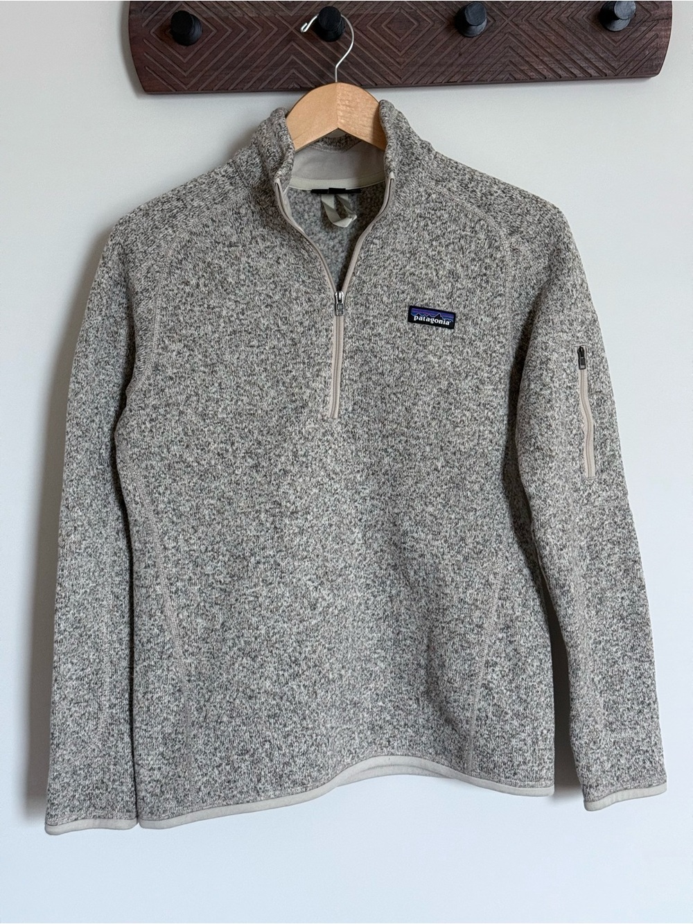 Patagonia Women’s Better Sweater 1/4 Zip Fleece Pullover Birch White Medium - Picture 3 of 14